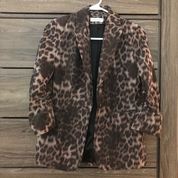 Calvin Klein leopard blazer - Picture 1 of 2
